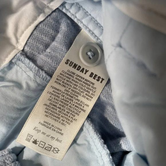 Aritzia Sunday Best Harvey Corduroy Wide Leg Pants Dune Blue Size 4 - Picture 9 of 11